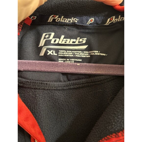 Polaris Fleece 1/4 Zip Jacket Sweatshirt Snowmobile Racing XL Blue Pullover - Picture 3 of 5
